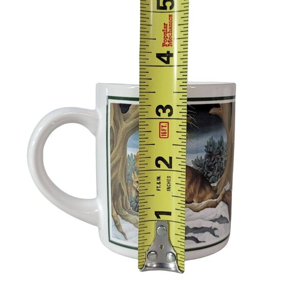 Applause Winter Wildlife Mug Realistic Art Regan Snow Conservation Fox 1985 VTG - Picture 9 of 10